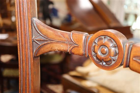 A Regency mahogany harpists chair